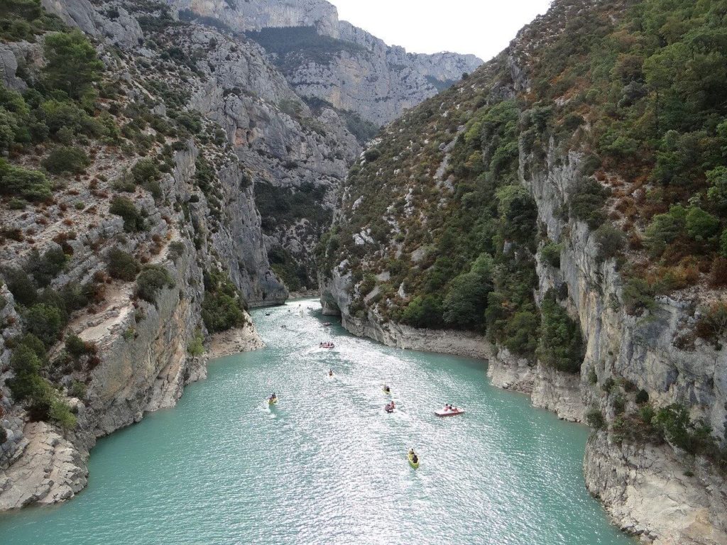 Kayaking in Verdon Gorge.