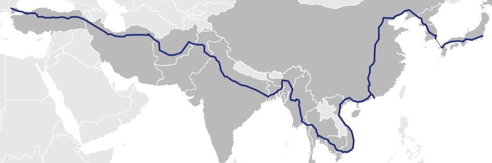 AH1 Asian road the longest road in Asia 
