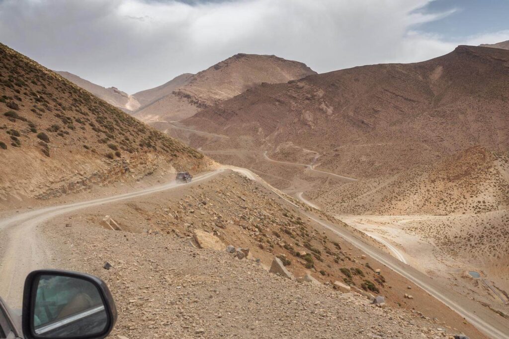 Tizi n'Ait Imi mountain pass road.