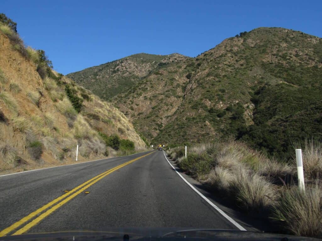 Ortega Highway route