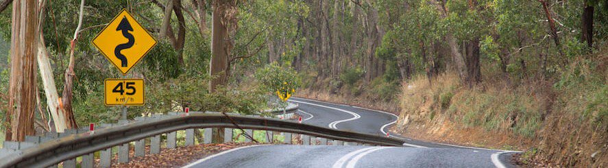 bicycle Corkscrew Road in Australia
